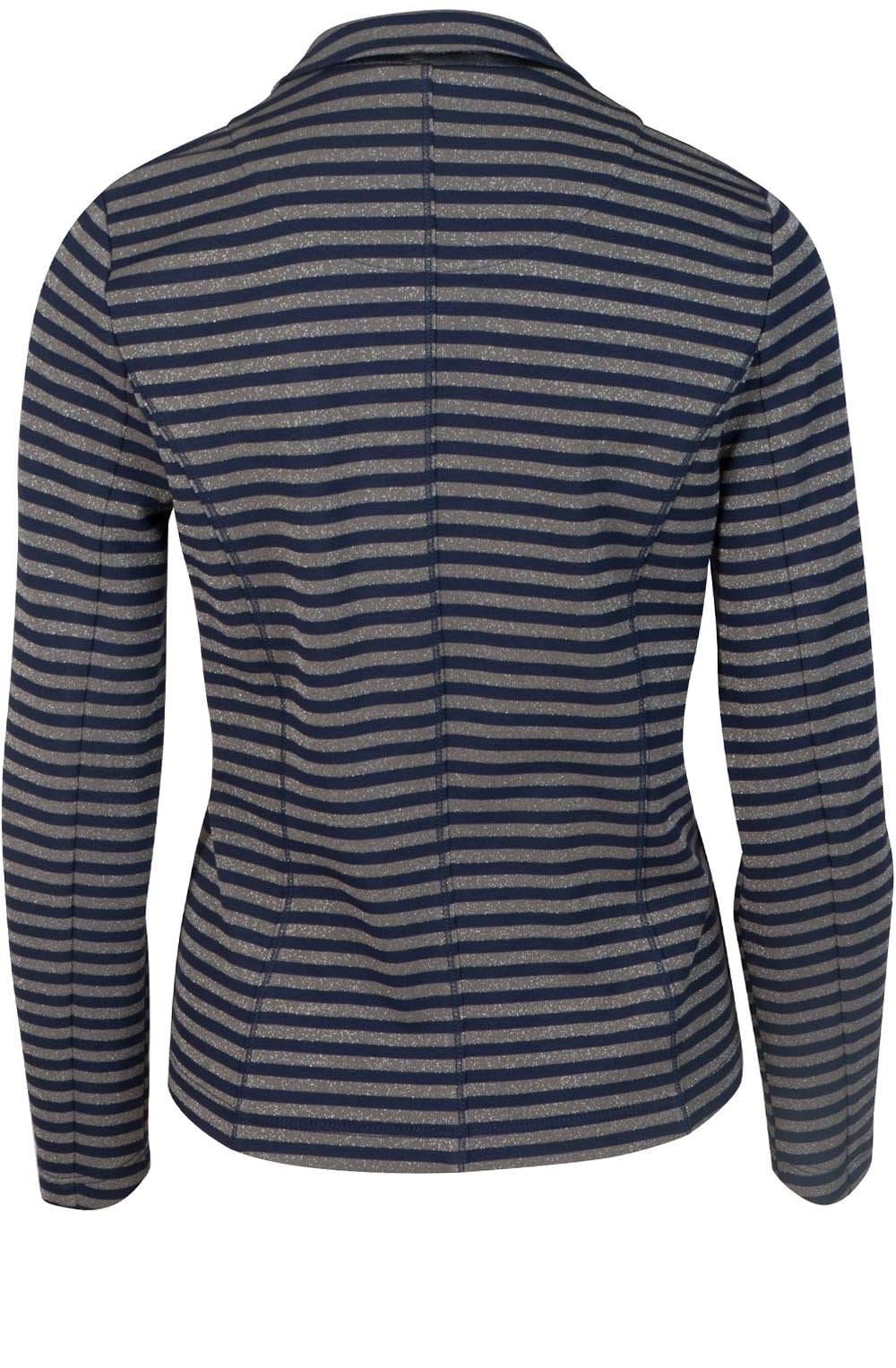 Metallic Striped Fitted Jacket