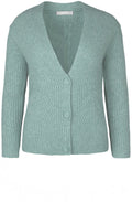 Mint Ribbed Knit Cardigan