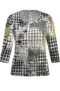 Mixed Print Sleeve T shirt