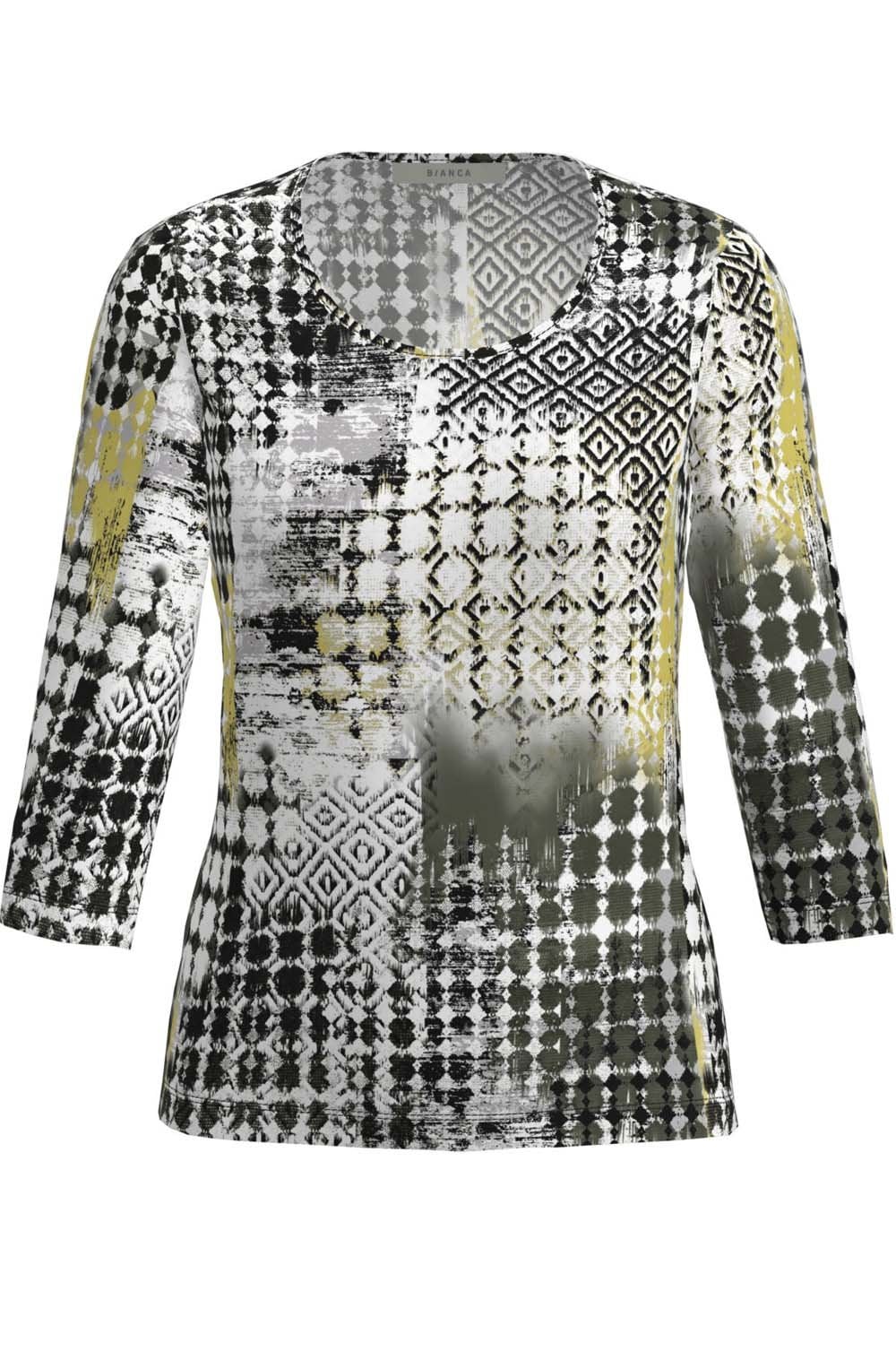 Mixed Print Sleeve T shirt