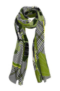 Mixed Print Floral Scarf