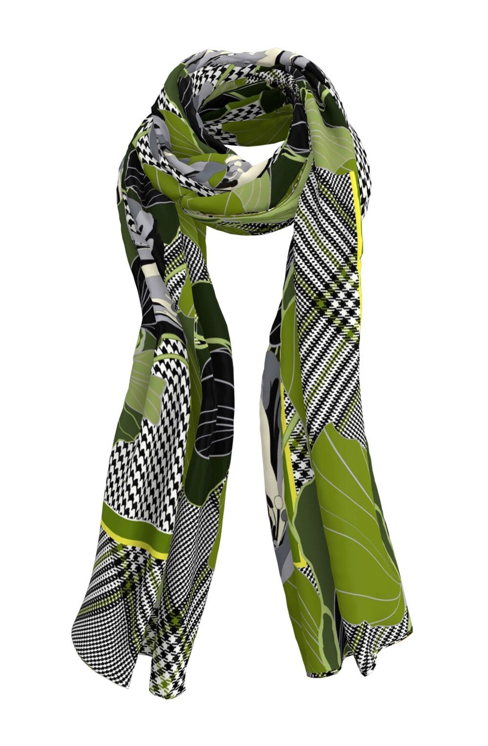 Mixed Print Floral Scarf
