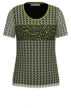 Mixed Print Short Sleeve Blouse