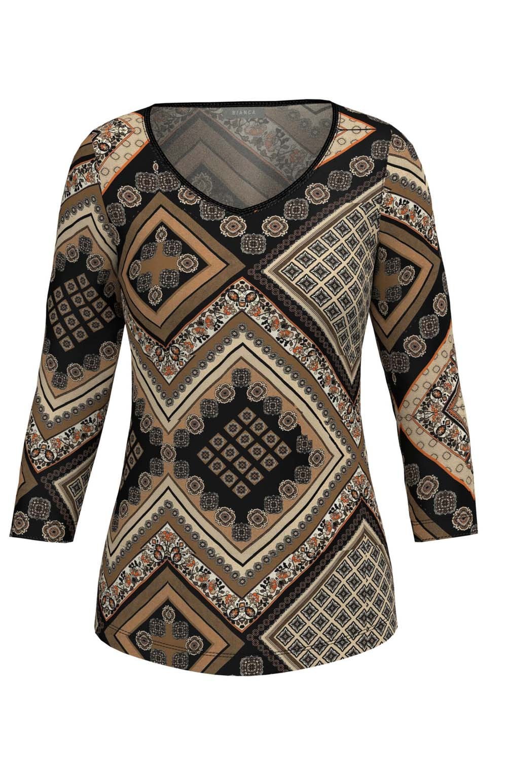 Multi Coloured Mandala Patterned Top
