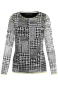 Multi Pattern Sheer Sleeve Top