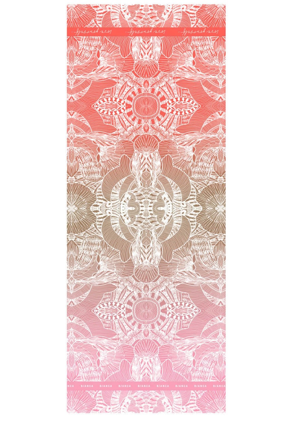 MUSI Pink and Beige Patterned Scarf