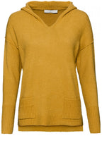 Mustard Hooded Knit Jumper