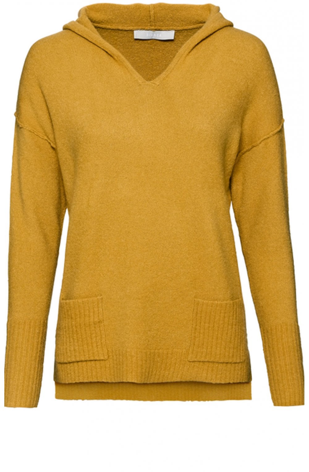 Mustard Hooded Knit Jumper