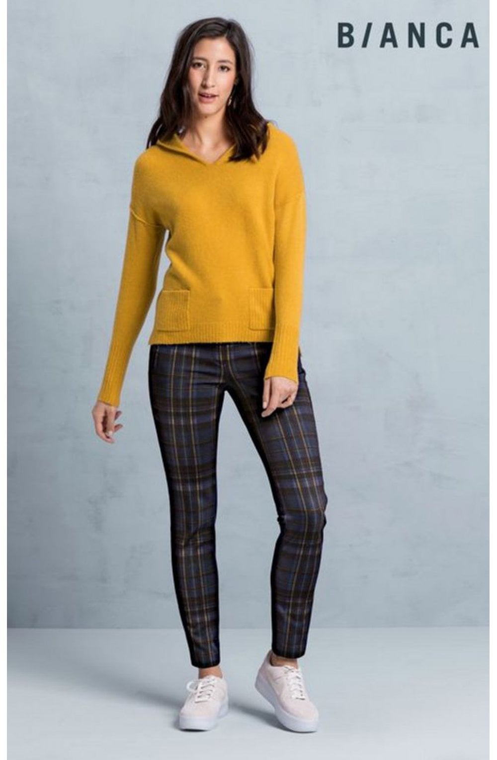 Mustard Hooded Knit Jumper