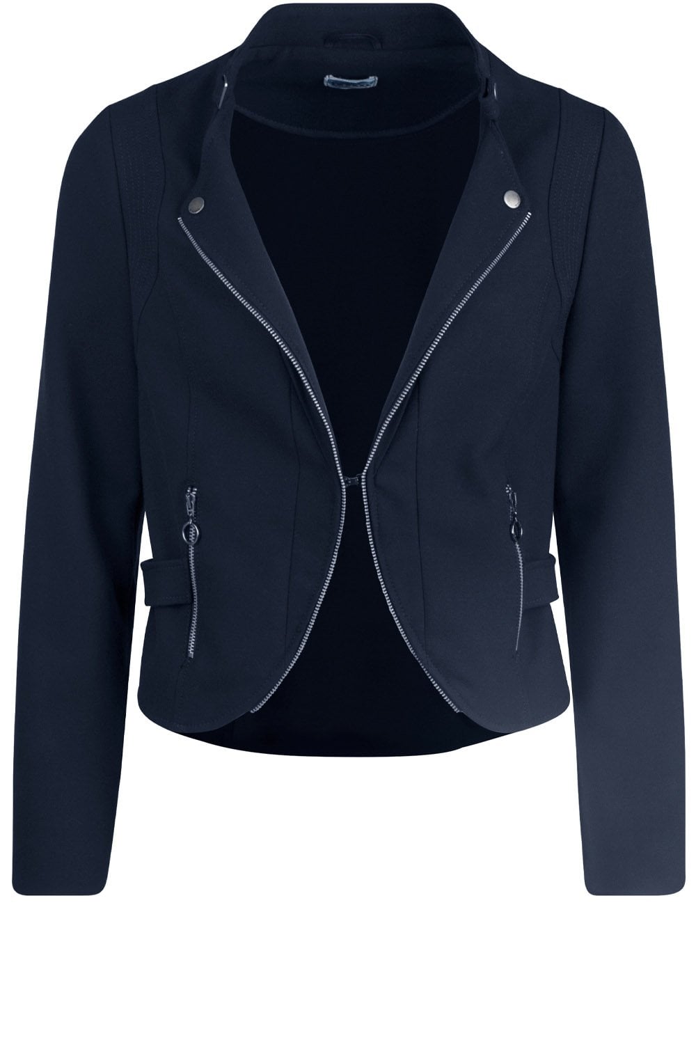 Navy Biker Style Jacket