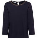 Navy Chain Detailed Top
