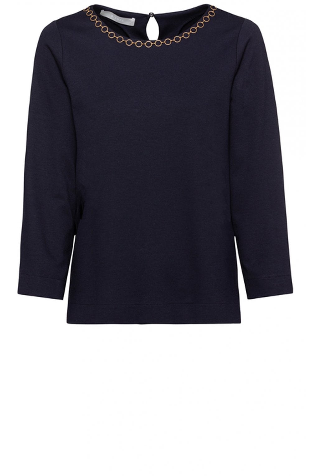 Navy Chain Detailed Top