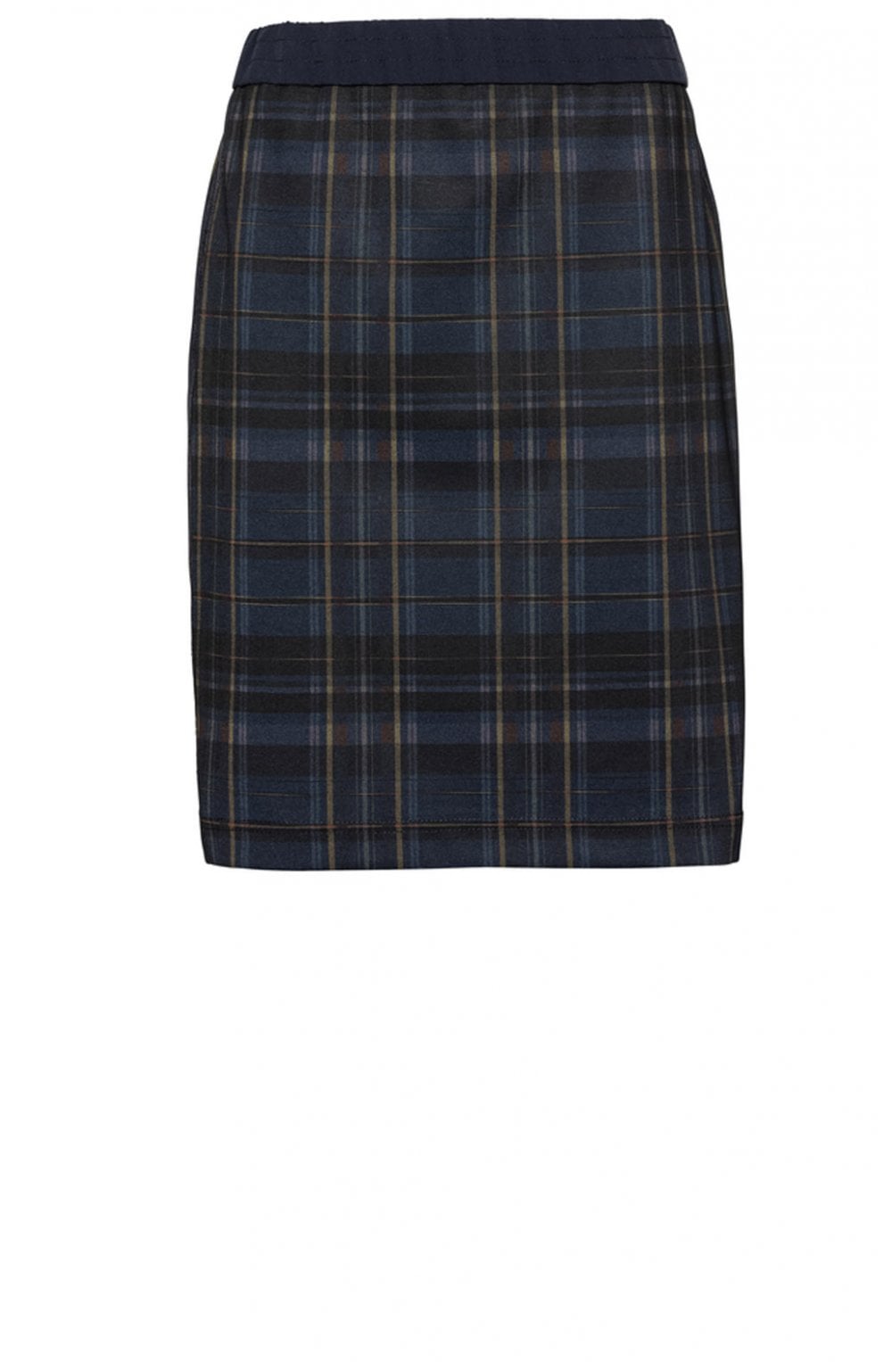 Navy Check Skirt