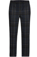 Navy Check Trousers