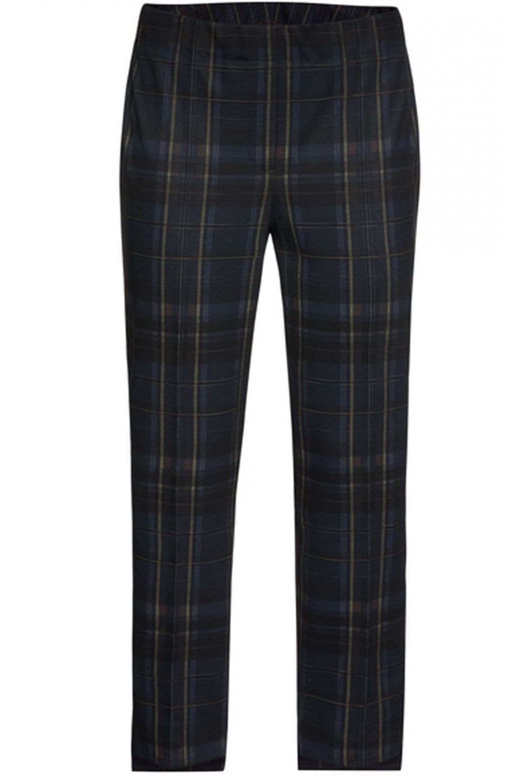 Navy Check Trousers