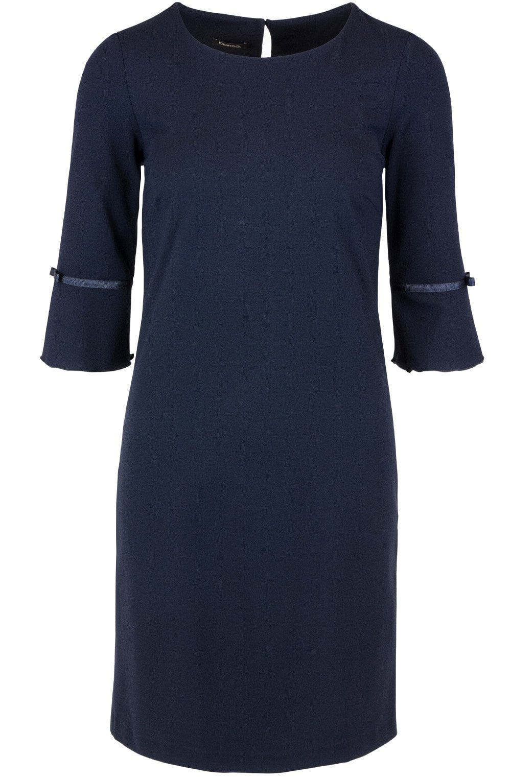 Navy Flared Sleeve Dress