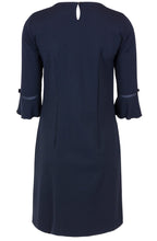 Navy Flared Sleeve Dress