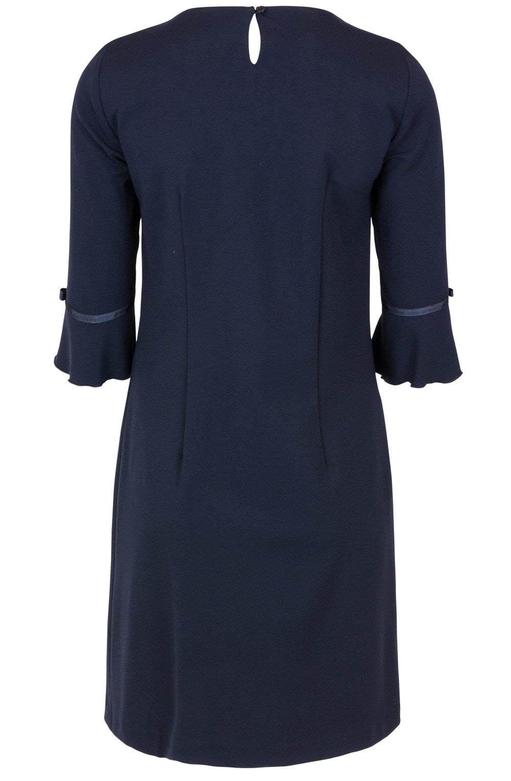 Navy Flared Sleeve Dress