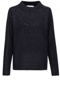 Navy Sequin Detailed Jumper