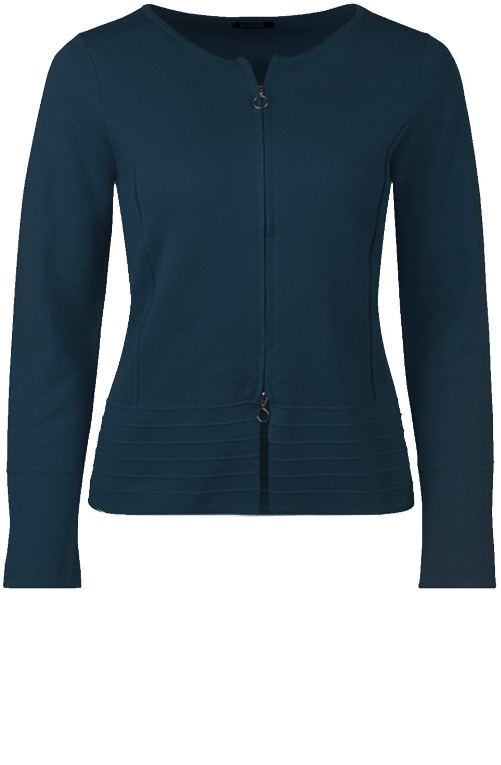 Navy Zip Front Cardigan