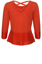 Orange Cross Back Jumper