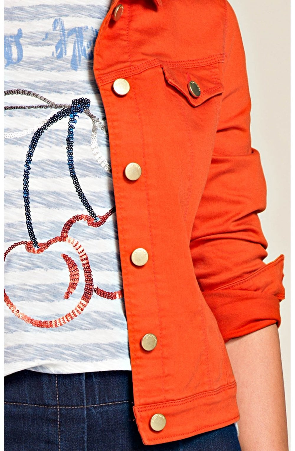 Orange Denim Jacket