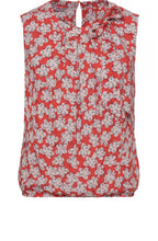 Orange Floral Blouse