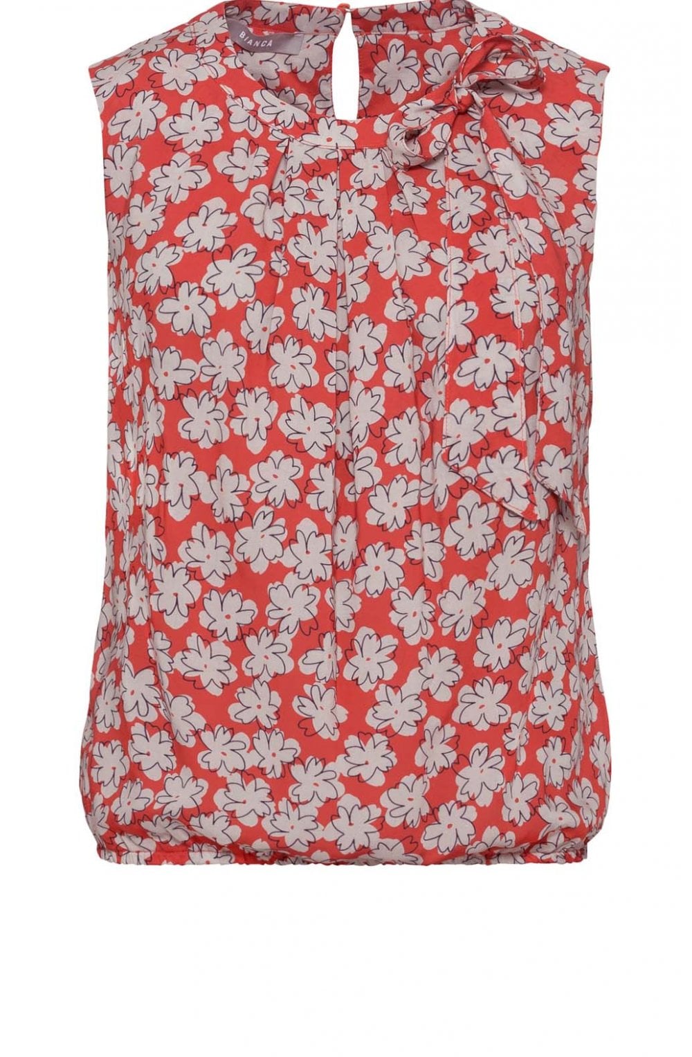 Orange Floral Blouse