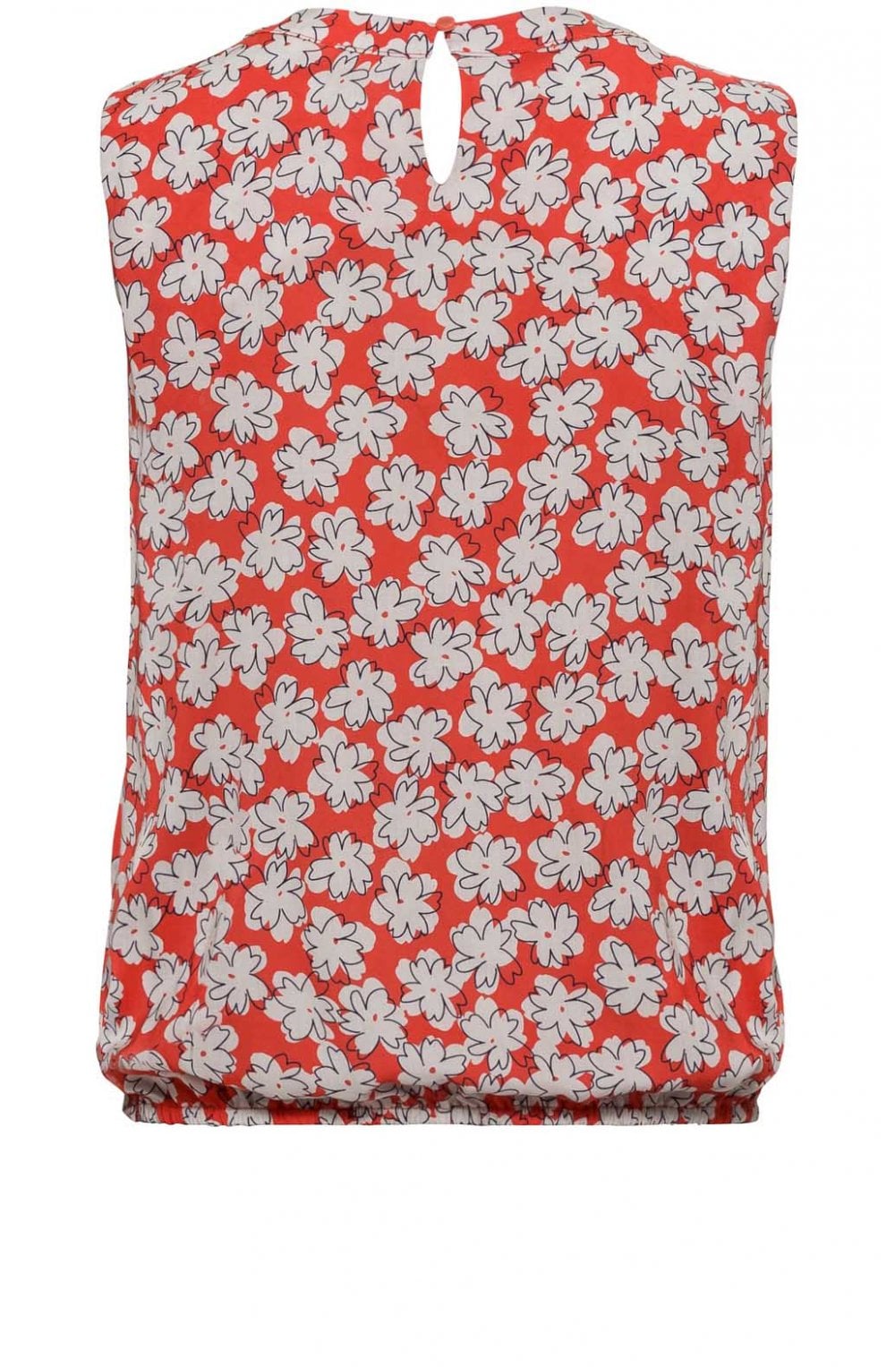 Orange Floral Blouse