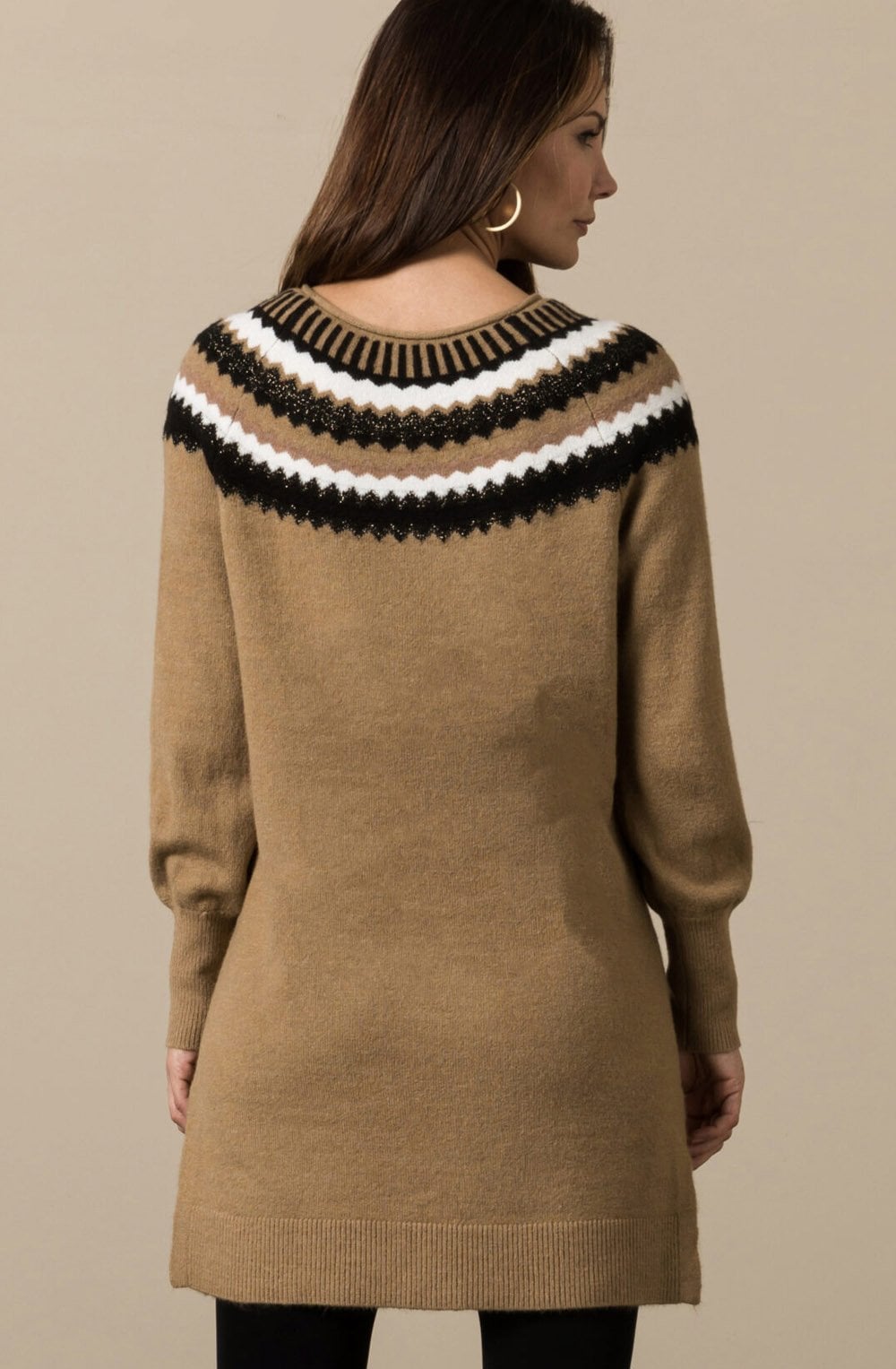 Otis Beige Mix Fairisle Knitted Tunic