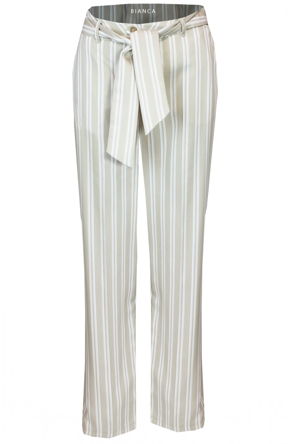 Parigi Beige Striped Trousers