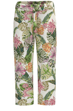 Parigi Floral and Leaf Print Wide Leg Crops