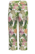 Parigi Floral and Leaf Print Wide Leg Crops