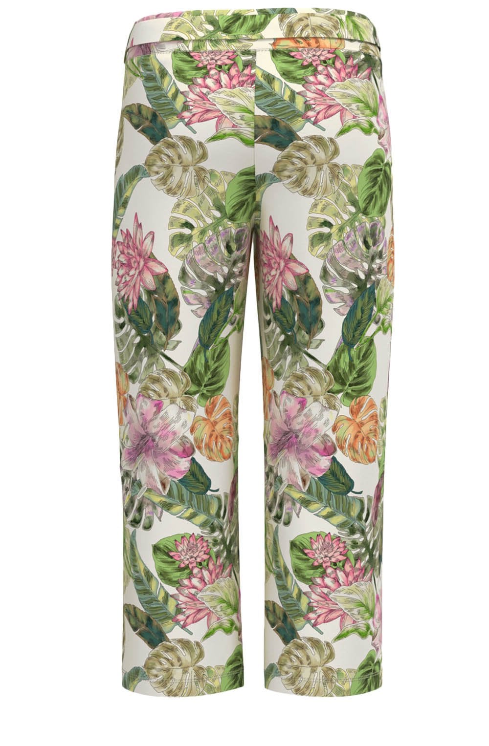 Parigi Floral and Leaf Print Wide Leg Crops