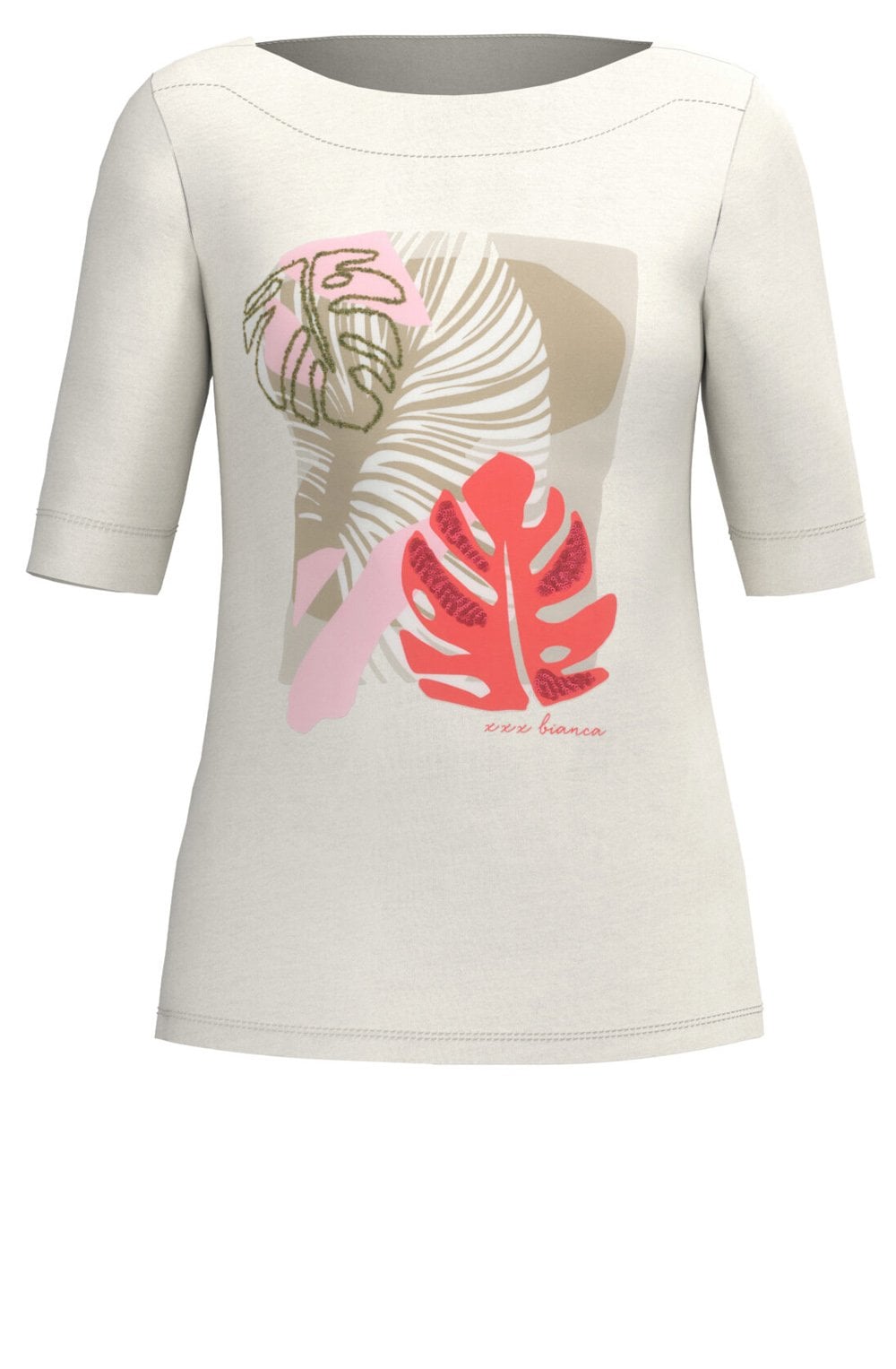 Patsy Leaf Print T Shirt