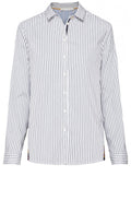 Patterned Back Striped Shirt