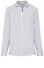 Patterned Back Striped Shirt