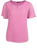 Pink Chiffon Front Top