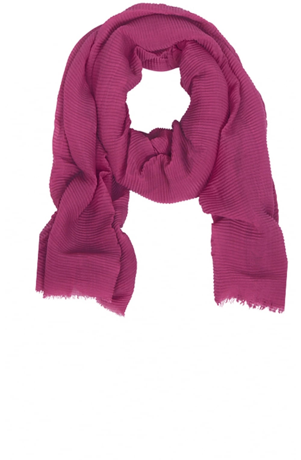 Pink Fine Pleated Scarf