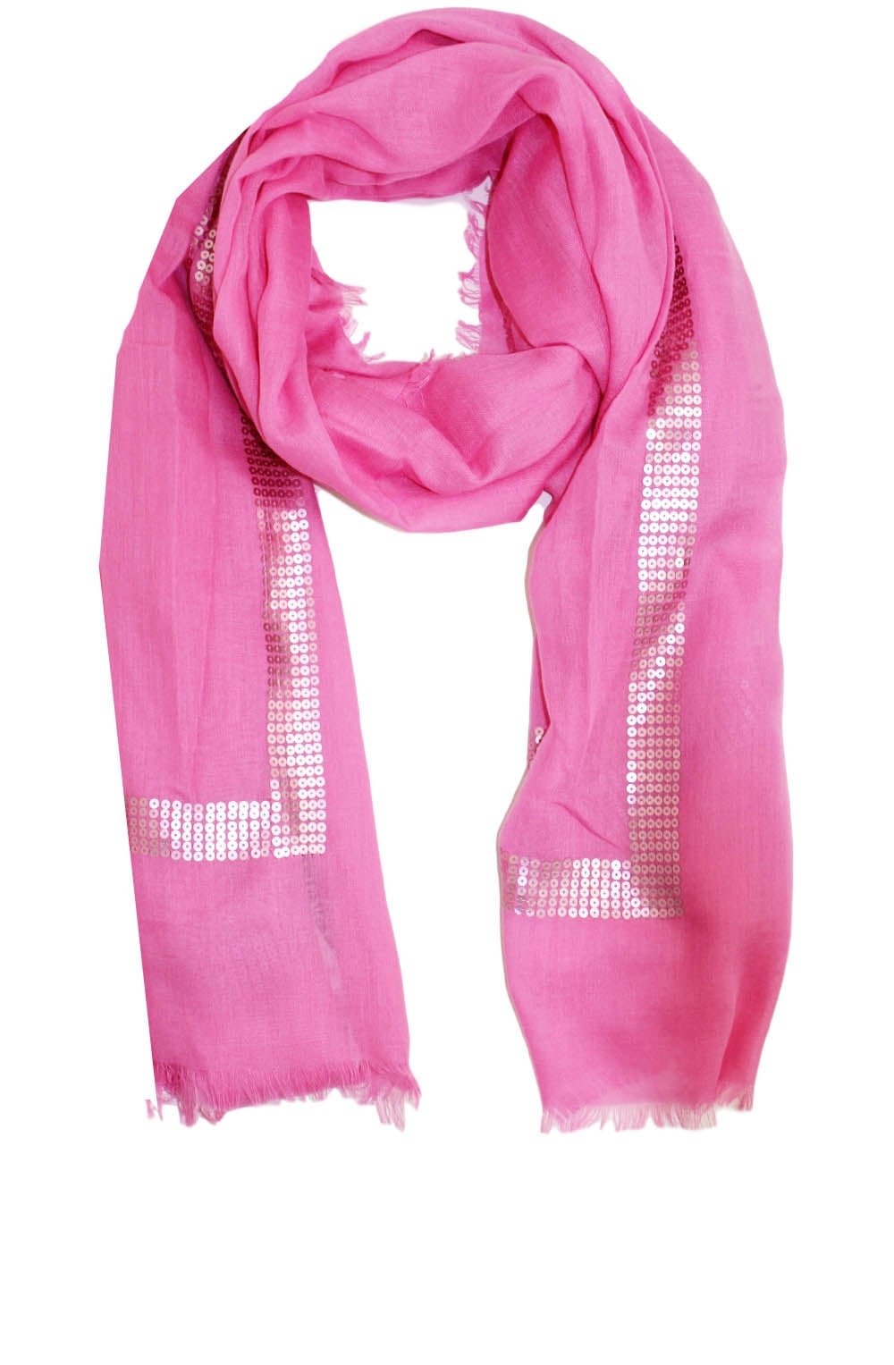Pink Sequin Scarf