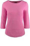 Pink Textured Jersey Top