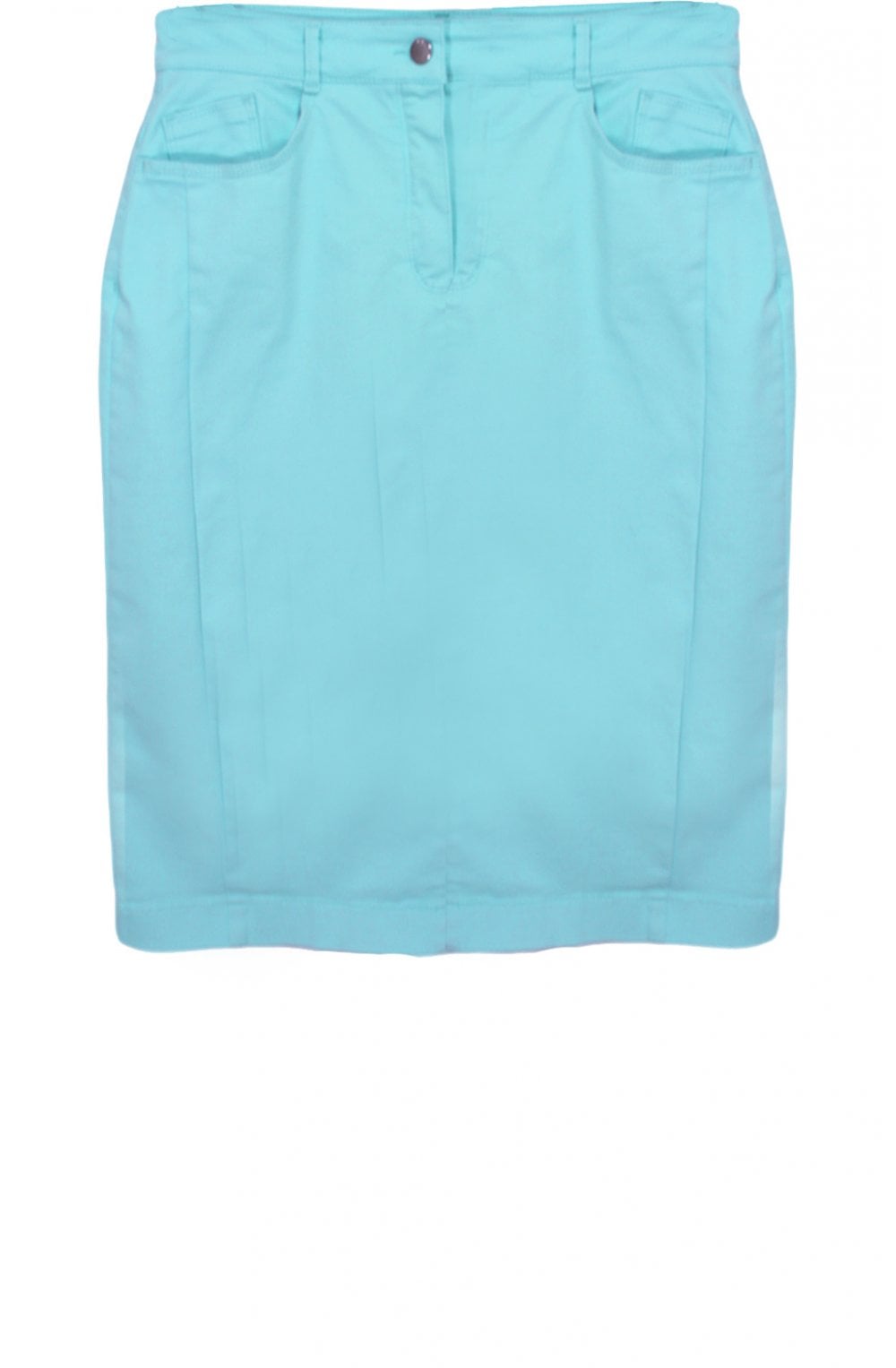 Pool Blue Denim Skirt