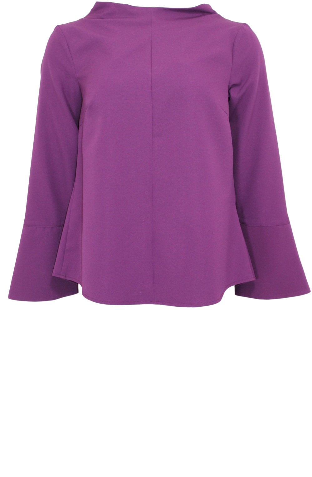 Purple Bell Sleeve Blouse
