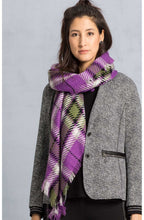 Purple Check Print Scarf