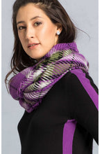 Purple Check Print Scarf