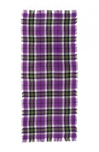 Purple Check Print Scarf