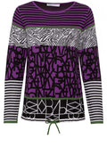Purple Mixed Print Jumper