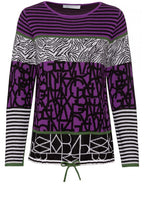 Purple Mixed Print Jumper