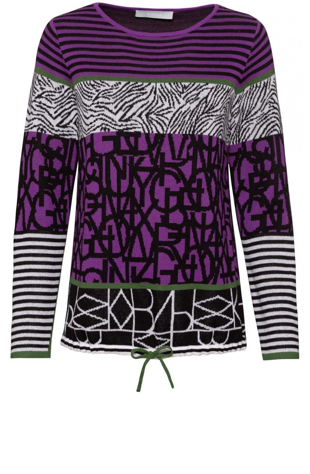 Purple Mixed Print Jumper