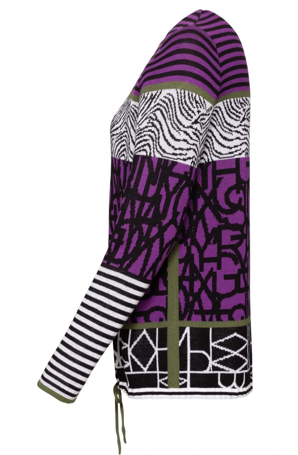 Purple Mixed Print Jumper